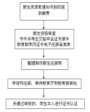 函授新生學籍注冊流程圖